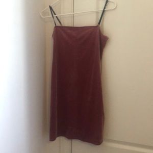 Forever 21 pink velvet dress